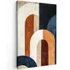Abstract - Vormen - Donkerblauw Tuinposter op houten frame 2 cm dik klein -3d