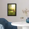 Konijn - Zonlicht - Bos fotolijst zwart zonder passe partout klein -sfeer4