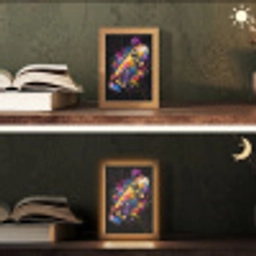 Graffiti - Sport - Skateboard - Skate Light Box met kabel (Tafellamp) klein -sfeer3