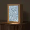 Abstract - Blauw - Bladeren Light Box met kabel (Tafellamp) klein -z3d_website