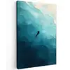 Zee - Silhouet - Abstract - Blauw canvas 2cm klein -z3d