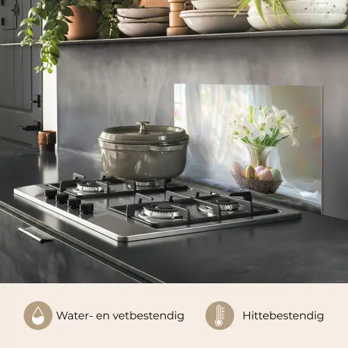Vaas - Eieren - Bloemen keuken achterwand spatscherm klein -usp_NL