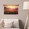 Landschap - Zonsondergang - Bloemenveld Wandkleed katoen klein -sfeer4
