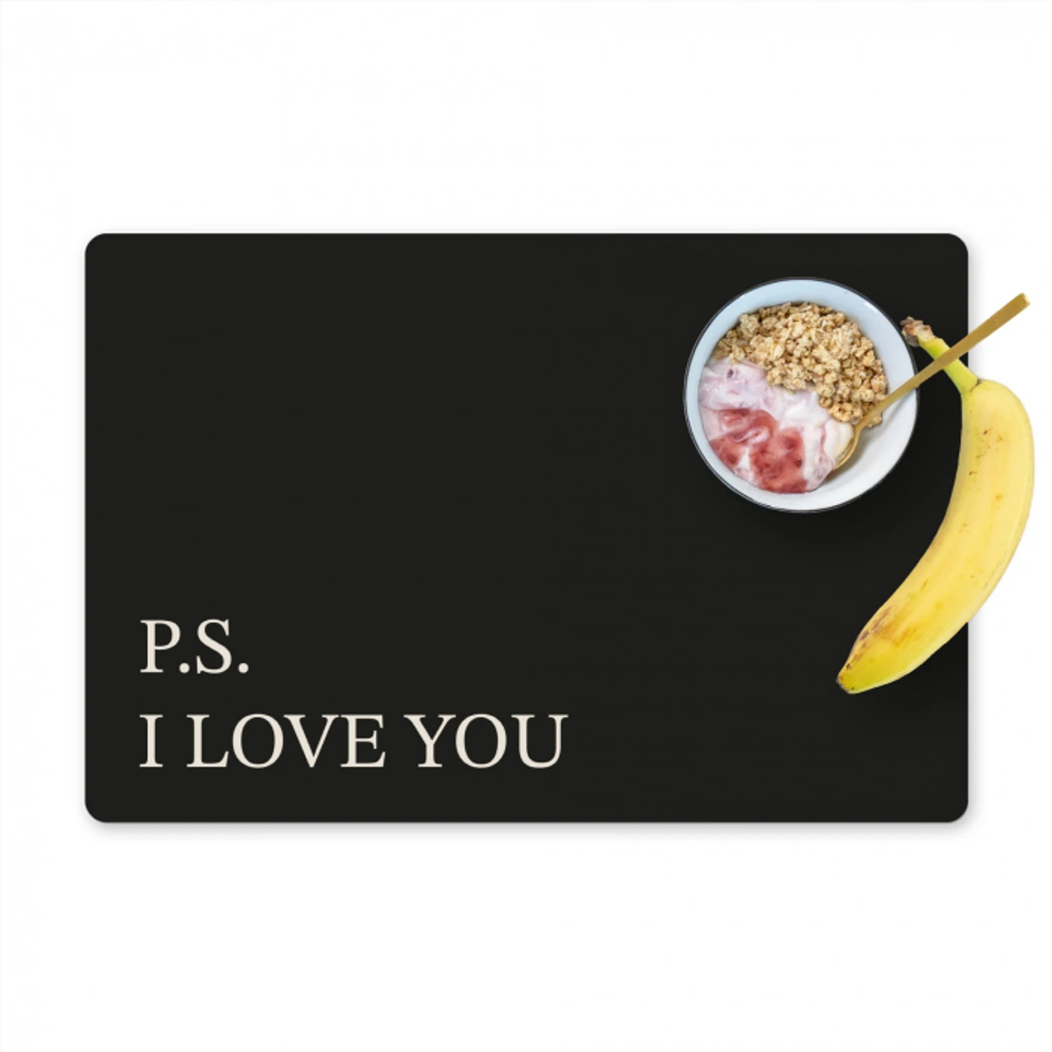 Zwart - Minimalistisch - Valentijn Placemat vinyl groot -zzzproduct_Kitchenyeah-website