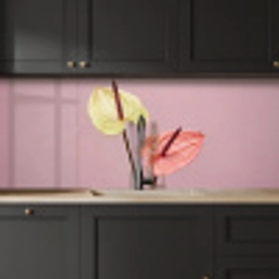 Bloemen - Anthuriums - Geel - Roze keuken achterwand 2 middel -sfeer1