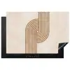Symmetrische bocht - Koperkleurig Inductie beschermer vinyl 3mm klein -3d