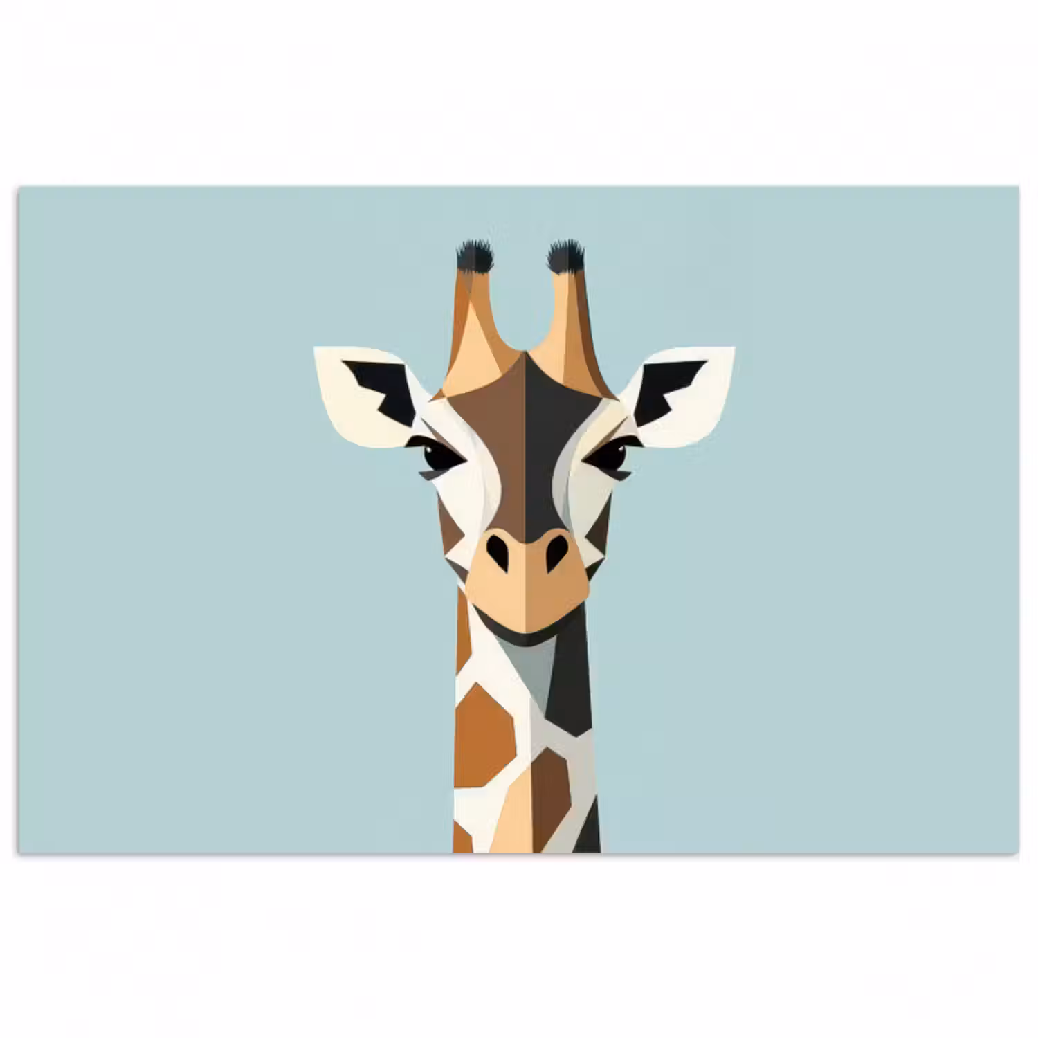 Poster - Giraffe - Illustration - Braun - Minimalistisch
