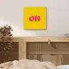 Geel - Roze - Oh - 3D aluminium wit klein -sfeer3