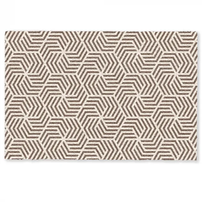 Wellness deurmat in beige, 2-in-1 reinigings- en massage-deurmat