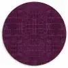 Krokodil - Leer - Aubergine - Paars Wandcirkel plexiglas klein 852 -3d