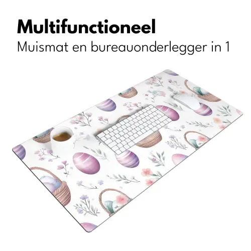 Bloemen - Paaseieren - Patroon Muismat XXL klein -sfeer4