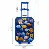 Bloemen op een donkerblauwe achtergrond Kinderkoffer - Blauw klein -productfoto_formaten