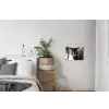 Panter - Zwart - Abstract - Verfstreken textielposter latten blank klein -woonkamer