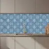 Tegel - Patroon - Blauw - Wit keuken achterwand 2 middel 871 zz_3dshopping