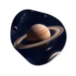 Planeten - Saturnus - Ruimte Wandcirkel Organisch Forex 3mm klein -3d