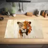 Luipaard - Symmetrisch - Strepen Inductie beschermer vinyl 3mm klein -sfeer5