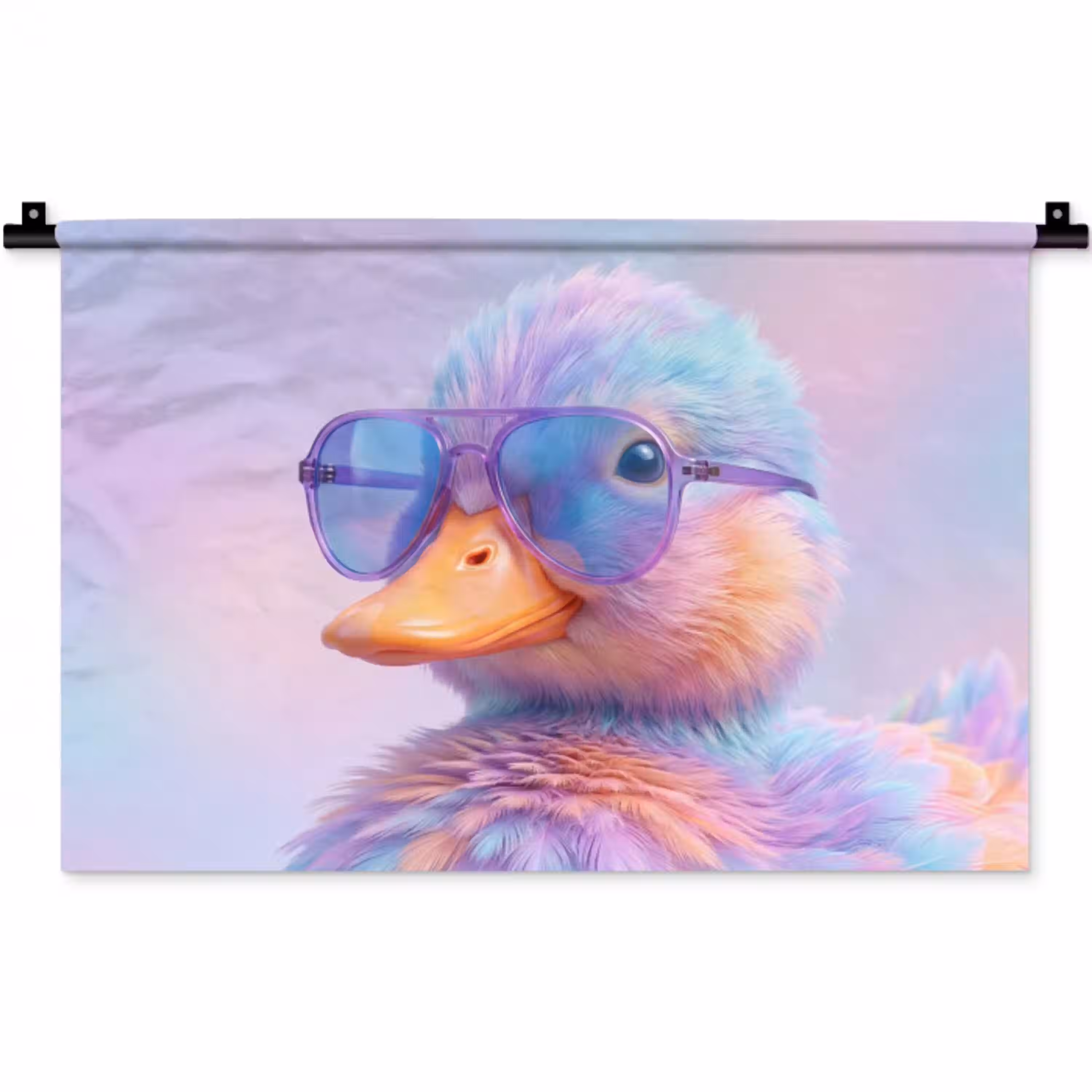 Eend - bril - Pastel Wandkleed katoen klein -zz3d