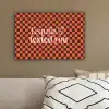 Tequila texted you - Glas - Vierkanten - Oranje canvas 2cm klein -sfeer3