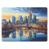 Zonsondergang Frankfurt - Stad - Skyline - Water muismat rubber klein -3d