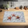 Zeesterren - Water - Helder Inductie beschermer vinyl 3mm klein -sfeer5
