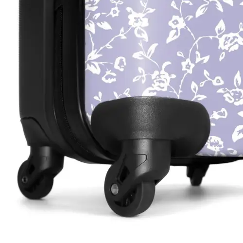 Vintage bloemenpatroon - Lichtpaars NBS - Handbagage koffer - Kinderen Unisex middel -wiel