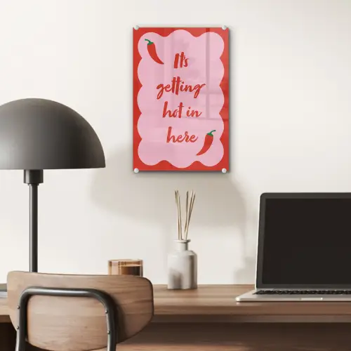 Chilipeper - Red - Hot - Quotes plexiglas 5mm klein -sfeer6