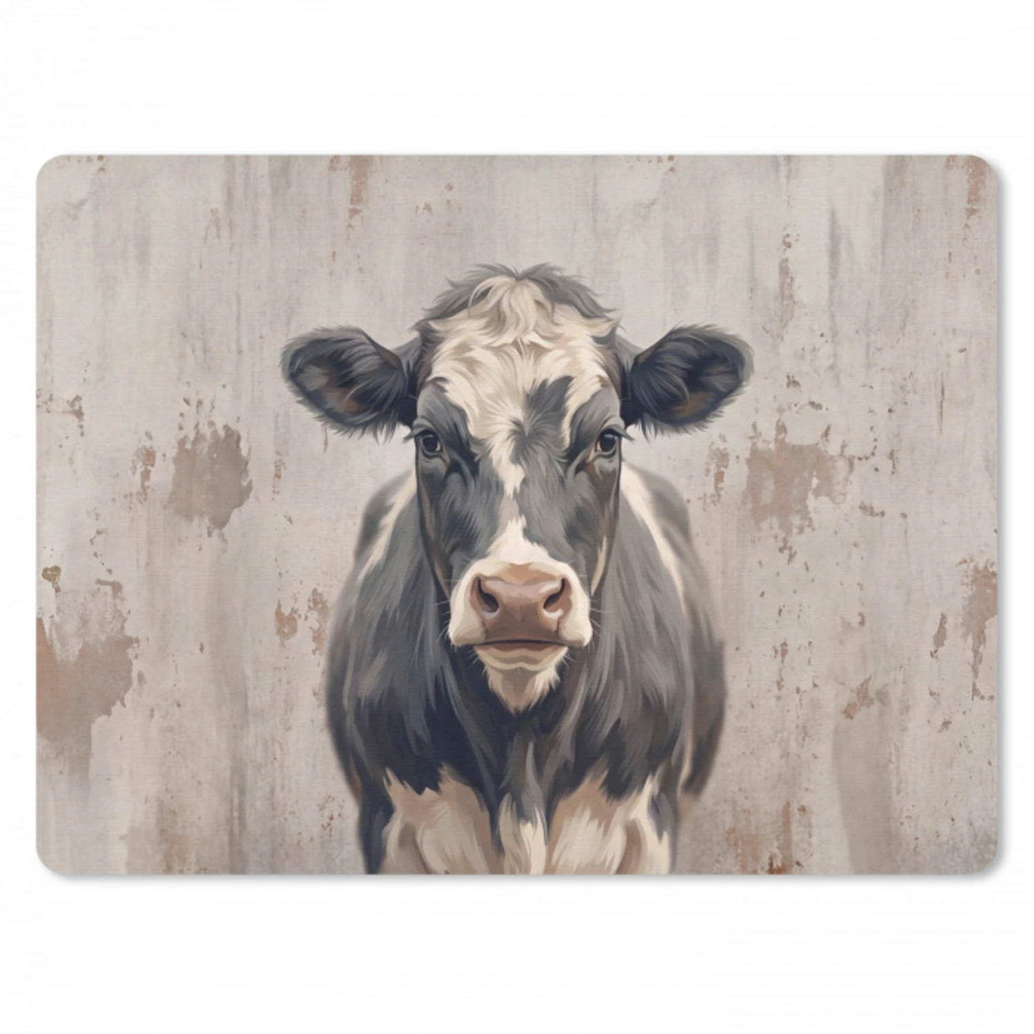 Koe - Portret - Dieren - Modern muismat rubber klein -3d