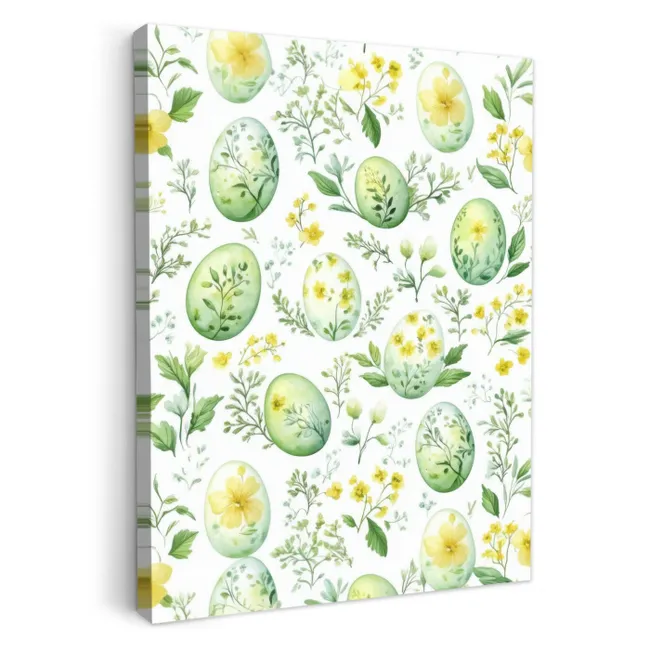 Patroon - Groen - Eieren KitchenYeah - Keuken - Canvas middel -3d