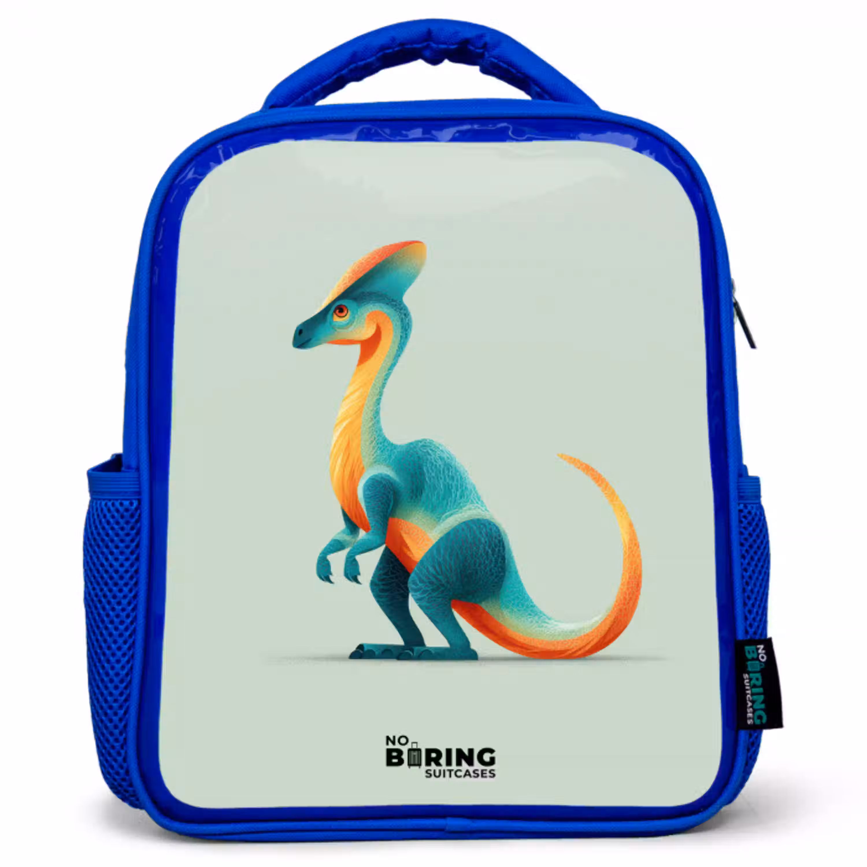Dino - Blauw - Dier Kinderrugzak - Blauw middel -3d
