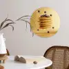Pannenkoeken - Eten - Honing - Geel Wandcirkel kunststof plaat 5mm dik klein -sfeer4