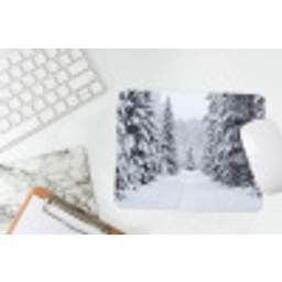 Bos - Winter - Sneeuw - Pad - Natuur muismat rubber klein -witbureau
