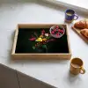 Bloemen - Vaas - Zwart Dienblad Rechthoek middel -sfeer2