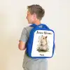 Dier - Natuur - Hamster Kinderrugzak - Blauw middel -sfeer2