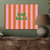 Strepen - Oranje - Verticaal - Ciao bella PET vilt klein -sfeer2