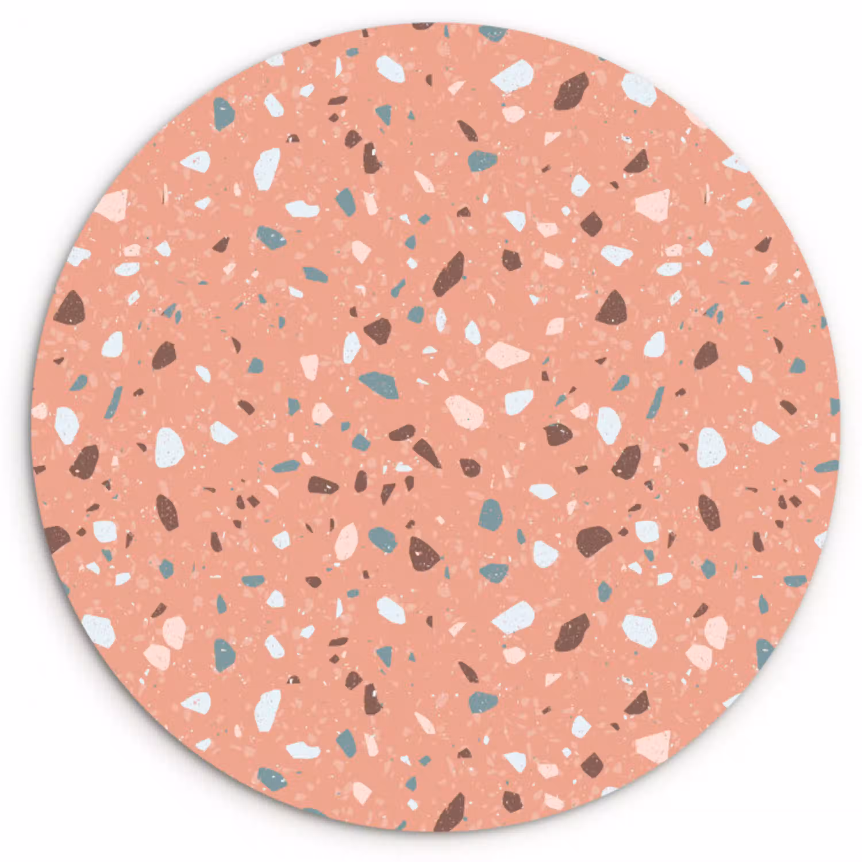 Terrazzo -  Patroon - Kleurrijk - Roze - Blauw Wandcirkel plexiglas klein 852 -3d
