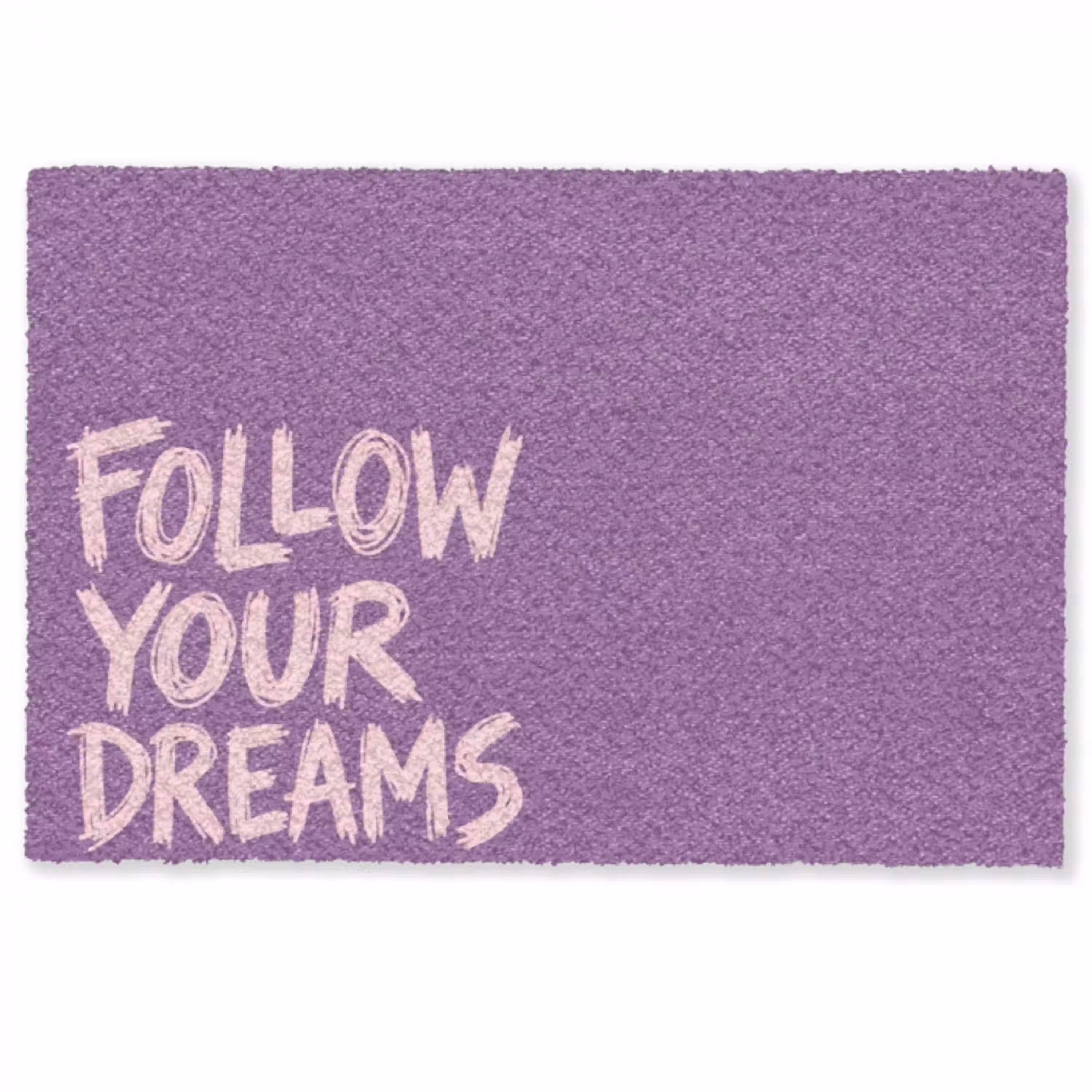 Follow your dreams - Paars - Penseeltextuur Deurmat klein -zkaufland3d