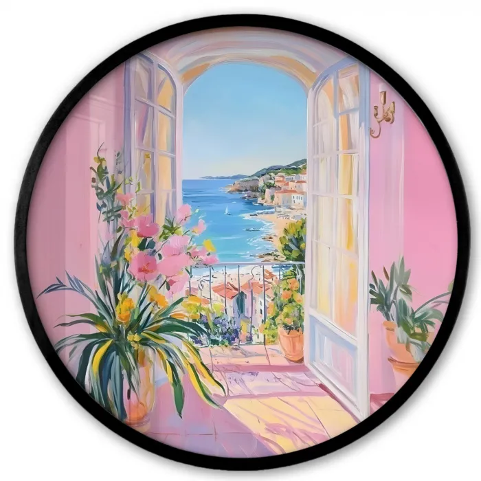Roze - Buiten - Verf Fotolijst rond zonder passe partout klein -3d