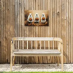 Halloween - Pompoen - Spook - Herfst Tuinposter op houten frame 2 cm dik klein -sfeer4