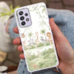 Dieren - Jungle - Pastel Hoesje Samsung Galaxy A52 5G met koord klein -sfeer3