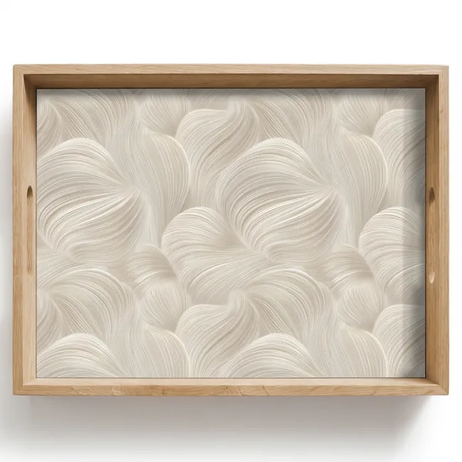 Dienblad - Lijnen - Waaier - Beige