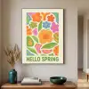 Illustratie - Bloemen - Quote - Kleurrijk Textielframe zwart klein -sfeer1