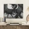 Paard - Sport - Zwart - Wit PET vilt klein -sfeer1
