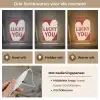Lucky - Hart - Rood Light Box met kabel (Wandlamp) klein -USP_lichtkleurNL