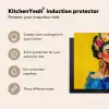 Frida Kahlo - Vrouw - Geel - Blauw - Bloemen Inductie beschermer vinyl 3mm middel -vsfeer2_ENG