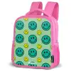 All smiles groen Kinderrugzak - Roze middel -schuin