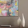 Expressief - Milkshake - Vrouw - Felle kleuren PET vilt klein -sfeer6_closeup