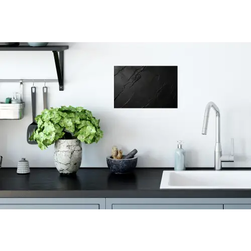Zwart - Steen - Beton Muursticker klein -keuken
