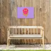 Smiley - Drip - Neon Tuinposter op houten frame 2 cm dik klein -sfeer4