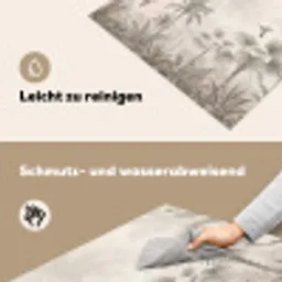 Jungle - Banenboom - Kolibrie - Beige Inductie beschemer met haakjes klein -ky-schoon-de