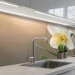 Narcis - Bloem - Minimalistisch keuken achterwand 2 middel -3d_schuin